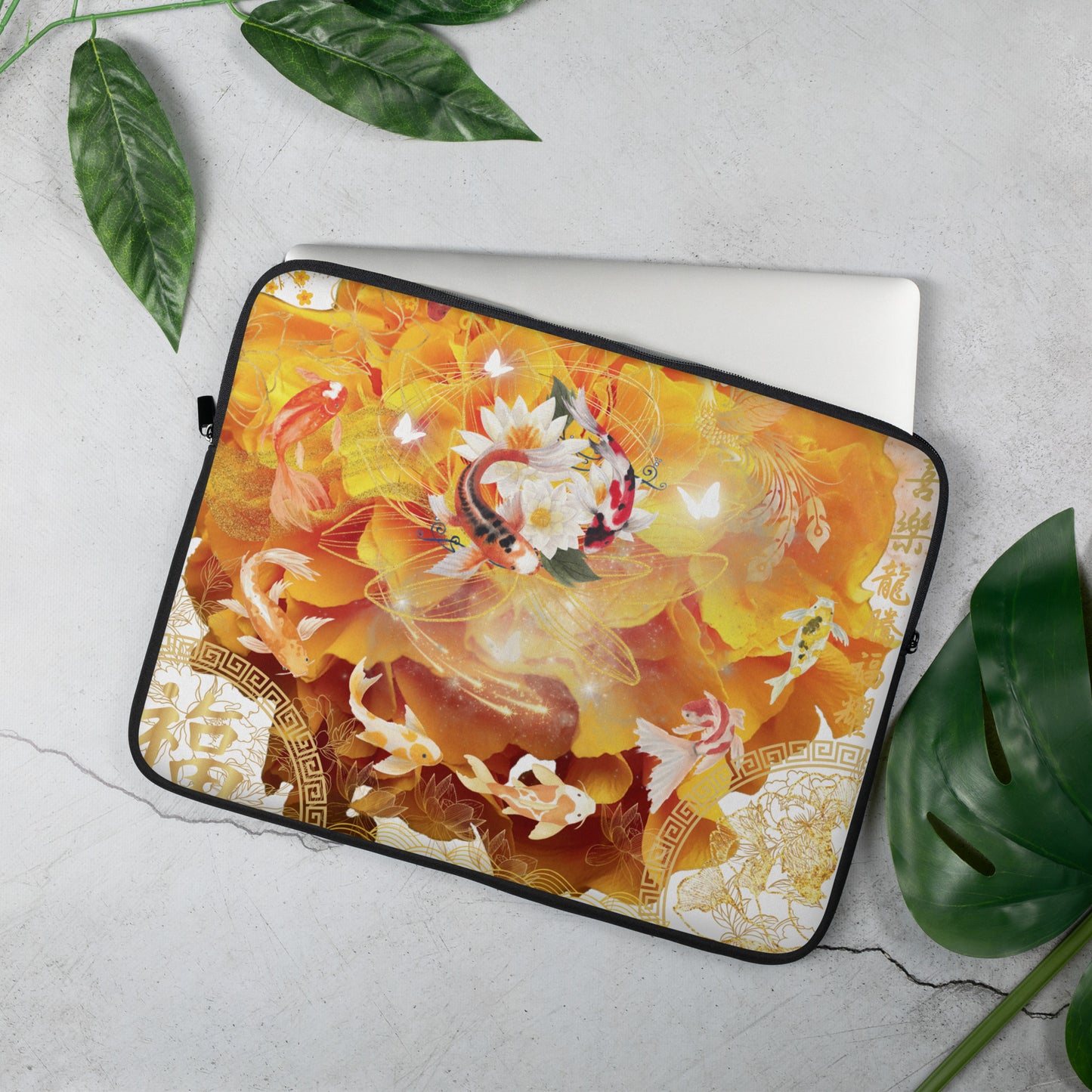Housse d'ordinateur Poisson Feng Shui : Un symbole de prospérité et d’harmonie pour votre technologie