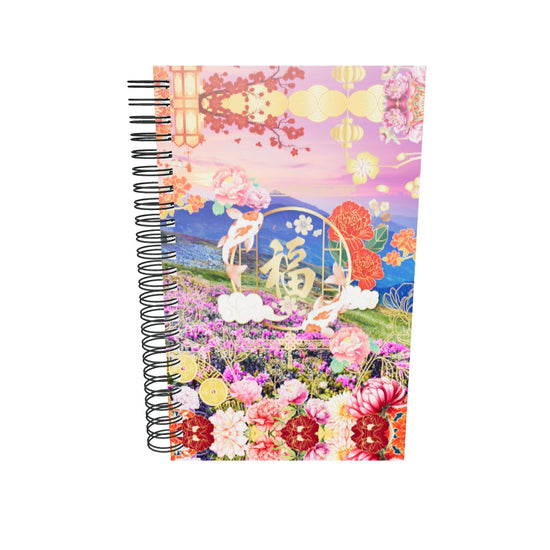 Carnet à spirale : "Entre les lignes du cœur"