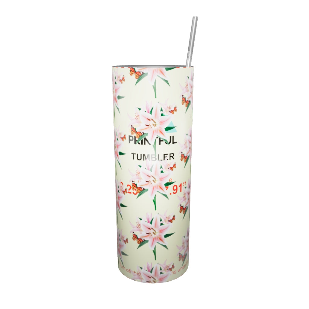 Gobelet en Acier Inoxydable : La Force de l'Acier, La Douceur d'une Fleur en Chaque Gorgée !