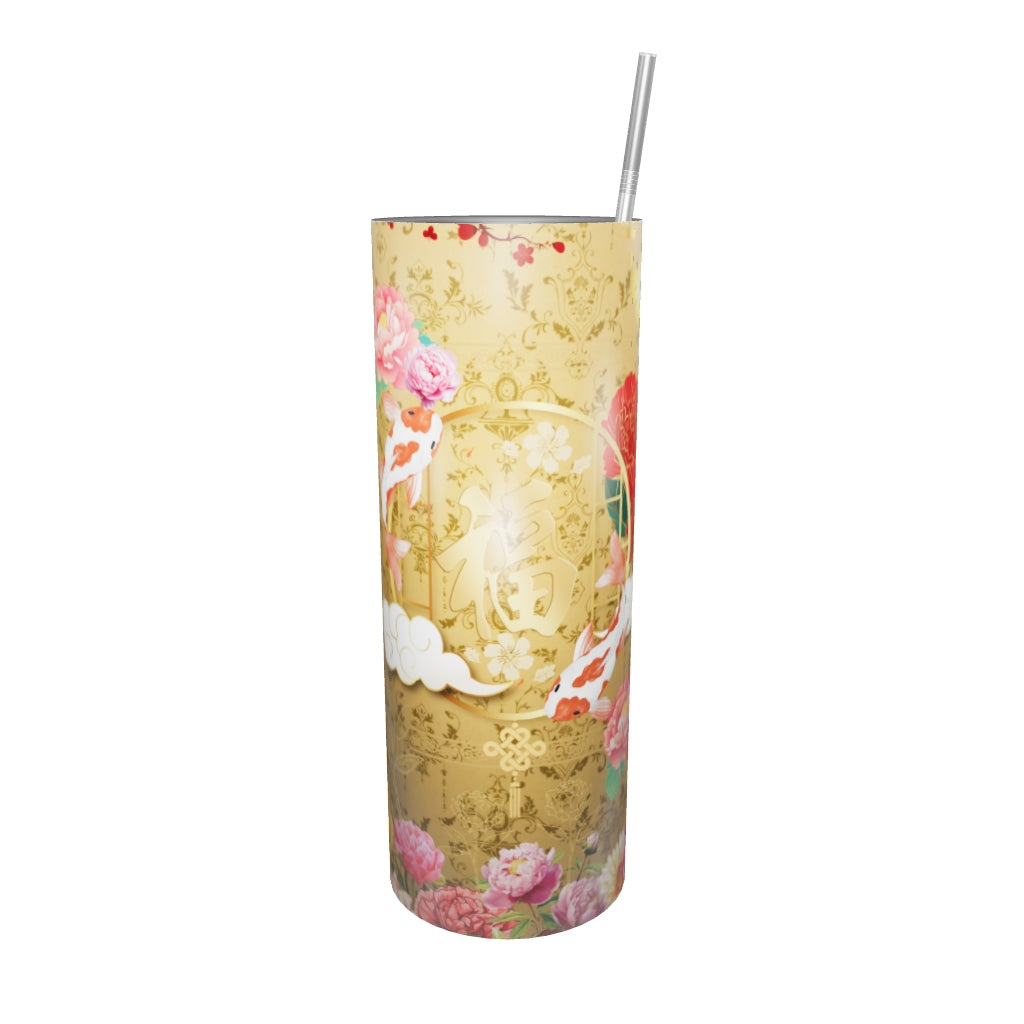 Gobelet en acier inoxydable :"Acier qui Respire, Fleur qui Murmure"