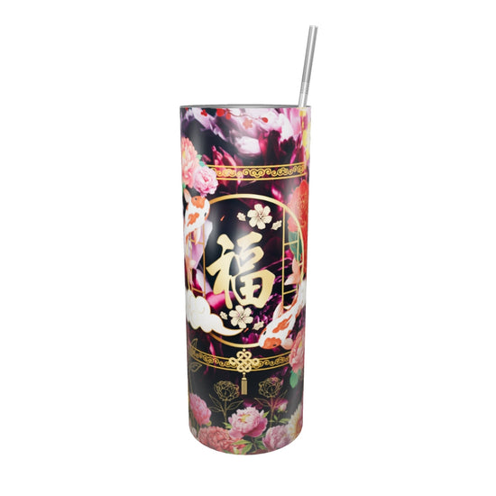 Gobelet en acier inoxydable : "Comme la pivoine, choisis la force douce" – Bois en conscience, aligne ton énergie