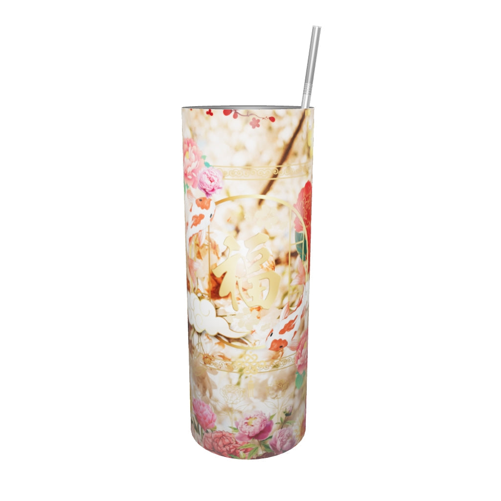 Gobelet en acier inoxydable : "Pivoine d’Acier – Le minimalisme au cœur du bien-être"